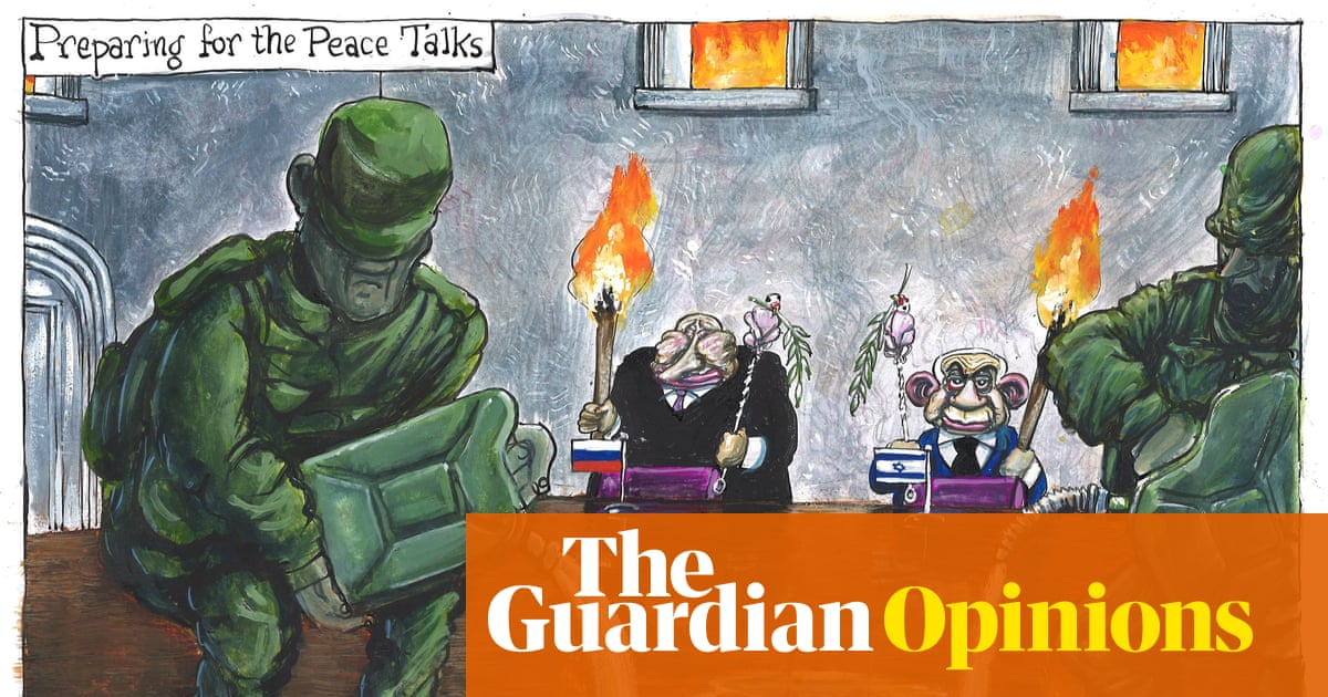 Rowson Cartoon Martin Rowson on Russian and Israeli preparations for peace talks ...