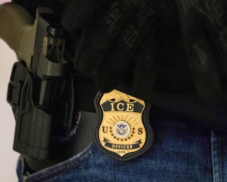 a person wearing a badge