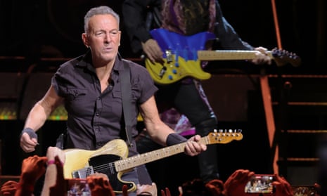 Bruce Springsteen performs in Newark, New Jersey, on Friday.