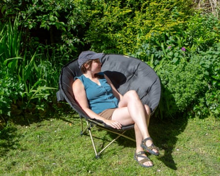 Sian Lewis sitting in the Zempire chair