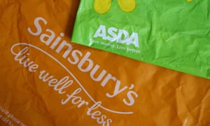 Shopping bags from Asda and Sainsbury’s