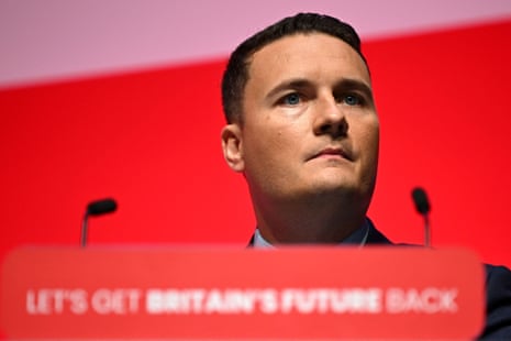 Wes Streeting giving his conference speech this morning.