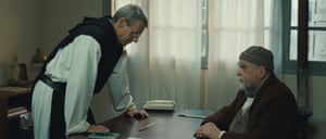 César winner … Lonsdale, right, with Lambert Wilson in Of Gods and Men.