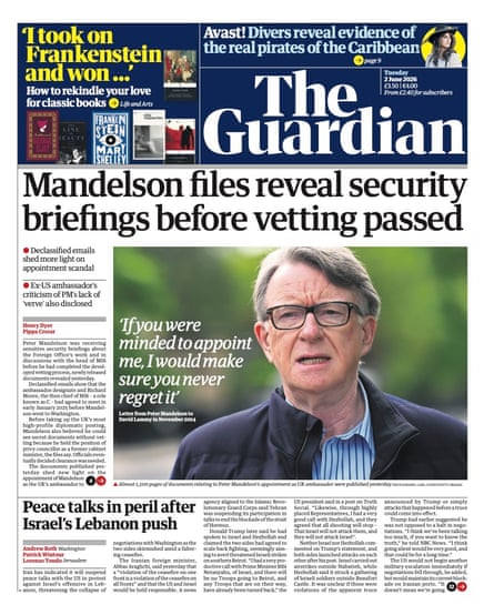 The Guardian front page 2 June 2026