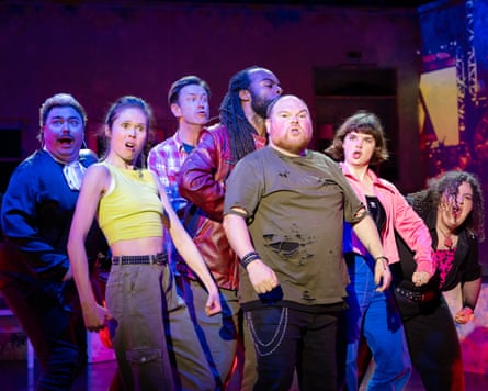 Cast of Perfect Show for Rachel performing on stage