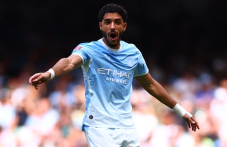 Omar Marmoush pictured during a Manchester City game