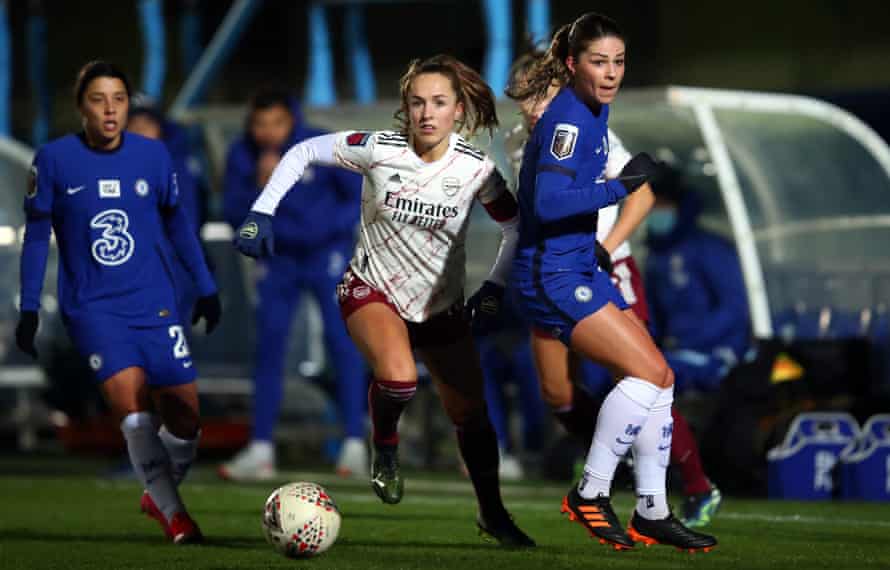 Chelsea and Arsenal in WSL action this season. The clubs each have a member on the board that oversees the top two divisions.