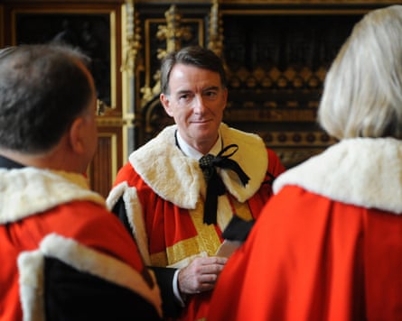 Lord Mandelson, shortly before taking his seat in the House of Lords, 2008.