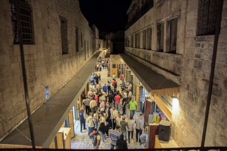 Souq Khan al-Harir” (Silk khan covered market) in Syria’s northern city of Aleppo on August 29, 2021, after reconstruction efforts in the wake of years of conflict.