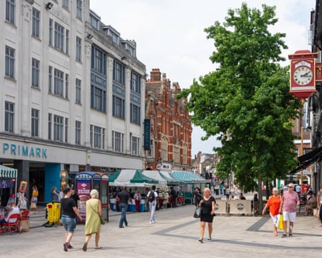 Pedestrianised high street, Bromley, London