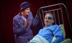 Ali White as Harriet Weaver and Stephen Hogan as James Joyce in Edna O’Brien’s Joyce’s Women at the Abbey Theatre, directed by Conall Morrisson. Image: Ros Kavanagh