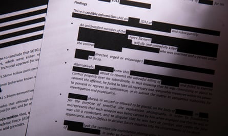 Redacted pages of the Brereton report, released in 2020