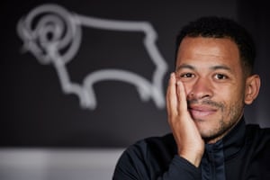 Liam Rosenior, interim manager at Derby County FC, photographed to accompany an interview in Sport.
