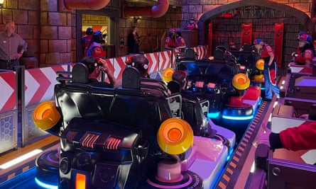 Park and ride … the Mario Kart ride features augmented reality