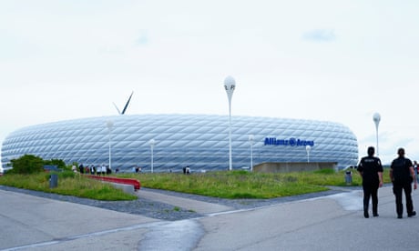 Bayern Munich’s Allianz Arena on Tuesday afternoon, where Germany are playing England.