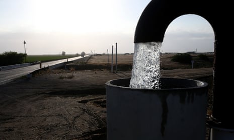 Well water is pumped from the ground in Tulare, California.