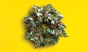 berry herb and foliage eco friendly door wreath