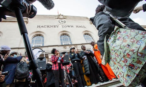 Hundreds gather at Hackney Town Hall in London last month in solidarity with Child Q