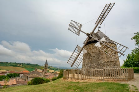 Windmill typical on the hill of Lautrec, France