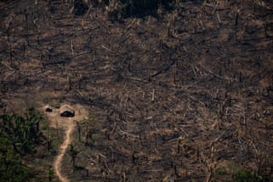 A deforested area inside the Trincheira territory