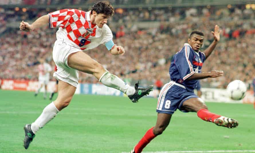 Davor Suker giving it plenty at France 98.