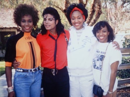 Robyn Crawford (second from right) with Whitney Houston, Michael Jackson and a friend
