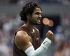 US Open 2026: Alcaraz wins in straight sets on return while Sabalenka also progresses – live