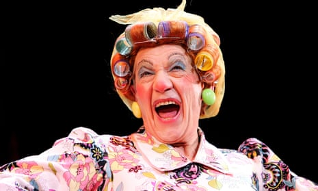 Ian McKellen (Widow Twankey) in Aladdin.