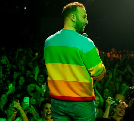 Green party leader Zack Polanski on stage at Heaven nightclub in London, Jan 2026