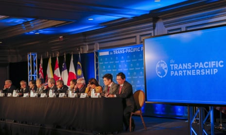 Trade ministers from the 12 TPP member countries in Atlanta, Georgia, where they reached agreement on the deal last month after secret negotiations.