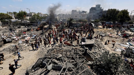 Footage shows aftermath of fatal Israeli strikes on Gaza safe zone  – video