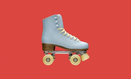 Roller skates in sky blue (vegan)