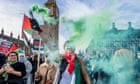 ‘I’m so full of grief’: thousands take to the streets in support of Gaza – video thumbnail