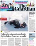 Guardian front page, Tuesday 13 February 2018