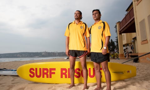 Mohammed Saleh and Hasan Alhabil are both guests of the North Steyne Surf Lifesaving Club on Sydney’s Manly Beach
