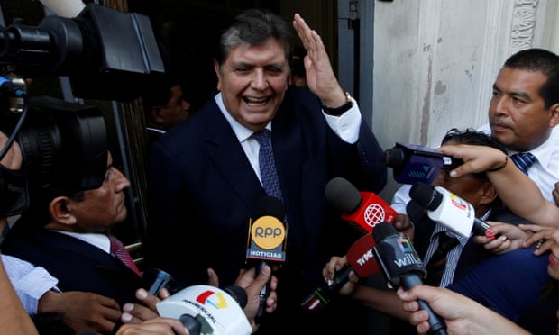 Former president of Peru Alan García arrives to the National Prosecution office to testify in Odebrecht case in Lima, Peru on 16 February 2017. 