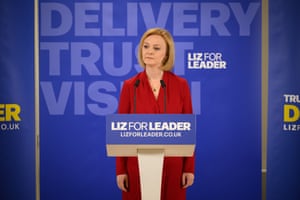 London, England. Conservative leadership candidate Liz Truss launches her campaign