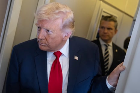 U.S. President Donald Trump on Air Force One