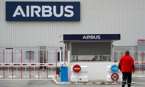 Airbus logo on facility in France