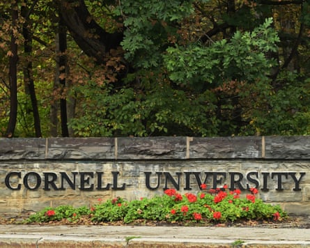 A Cornell University sign.