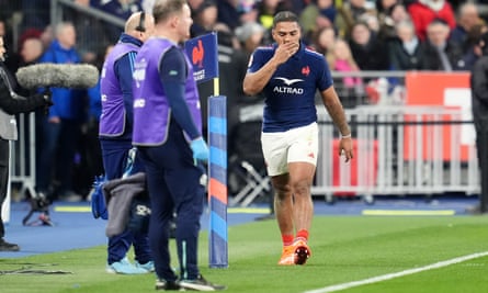 France’s Peato Mauvaka is sent to the sin-bin during the Six Nations match against Scotland.