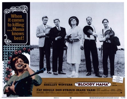 The US lobbycard for Bloody Mama.