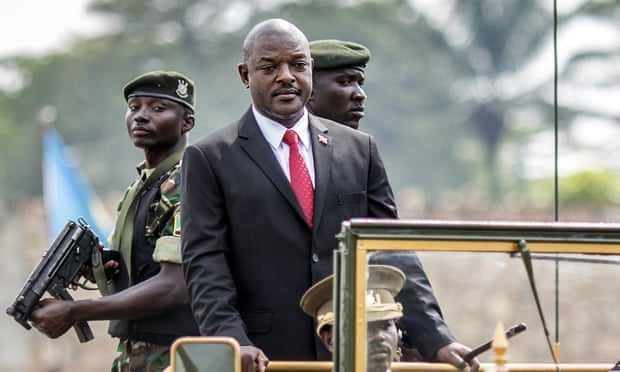 President Pierre Nkurunziza arrives at a ceremony in Bujumbura marking Burundi’s Independence Day earlier this month. Six people were killed the same day in gun battles. 