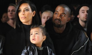 Kardashian West and West pictured with their first child, North, in February 2015.