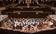 The Berlin Philharmonic with conductor Sir Simon Rattle perform without an audience at the Berlin Philharmonie, March, 2020.