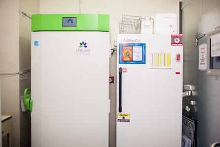 An ultra-cold freezer where the vaccines can be stored.