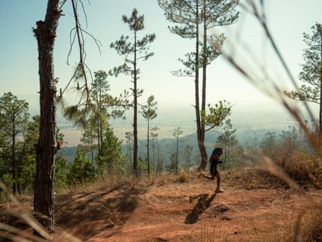 Nirina on his daily run to work through the high country around Antsirabe.
