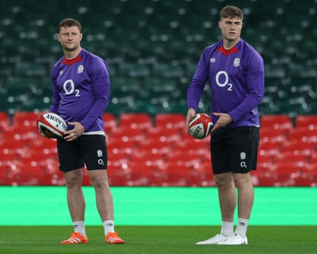 Fraser Dingwall and Tommy Freeman during the Six Nations captain’s run