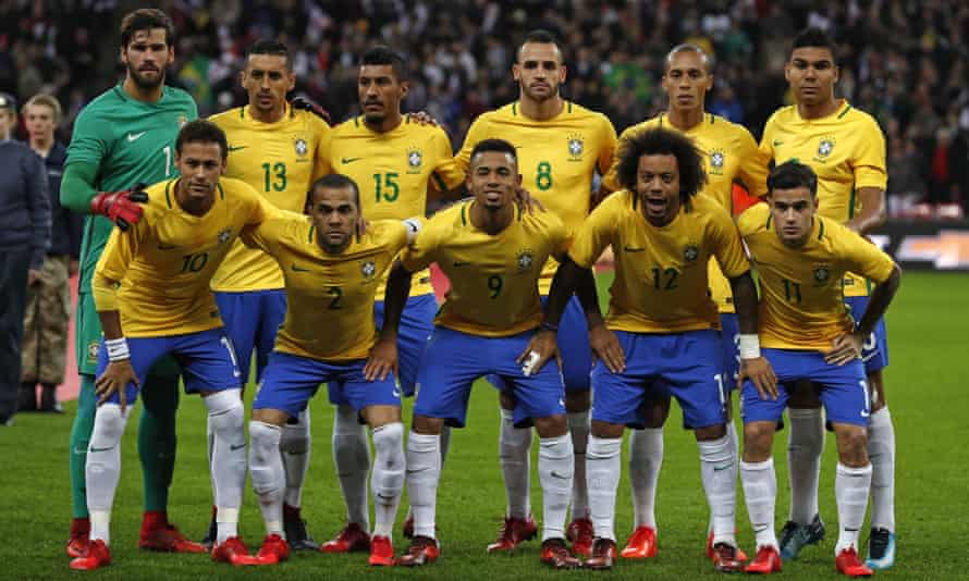 Brazil line up to face England at Wembley in November.