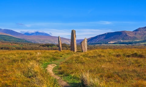 Neolithic standing stones on Machrie Moor on the Isle of Arran.